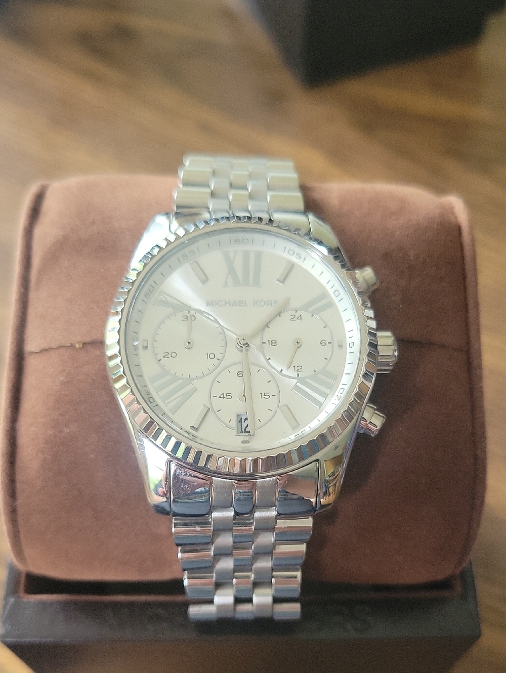 Michael Kors Silver Stainless Steel Chronograph Watch